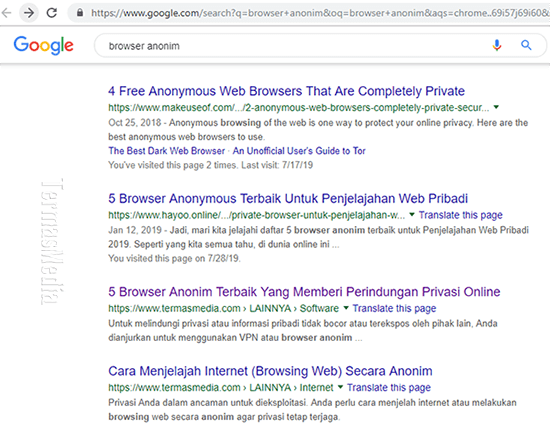 Cara mencari cepat di browser dengan menu pintas klik kanan