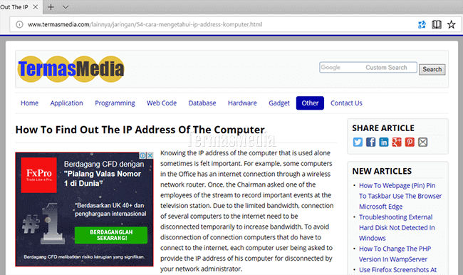 Menterjemahkan laman website ke bahasa berbeda di Microsoft Edge