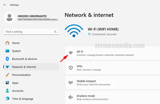 Menonaktifkan koneksi otomatis perangkat ke Wi-Fi di Windows 11