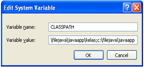 Edit system variable di Microsoft Windows