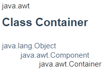 Hierarki turunan kelas Container di Java