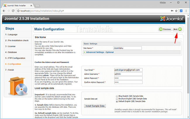Cara menginstal CMS Joomla 2.5 di localhost