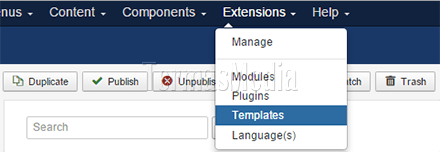 Cara mengganti template di CMS Joomla