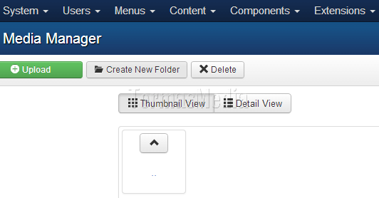 Membuat folder baru di Media Manager Joomla