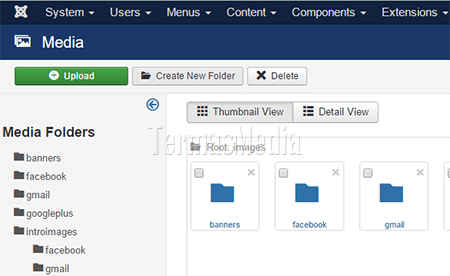 Membuat folder baru di Media Joomla