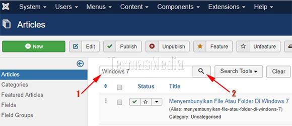 Menghapus artikel Joomla secara permanen