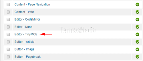 Mengubah fungsionalitas editor TinyMCE dari mode Advanced ke Extended di Joomla 2.5