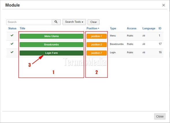 Menyisipkan modul ke dalam artikel Joomla