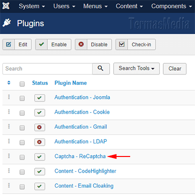 Menambahkan Captcha ReCaptcha di form kontak Joomla