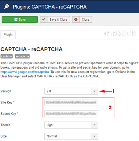 Menambahkan Captcha ReCaptcha di form kontak Joomla