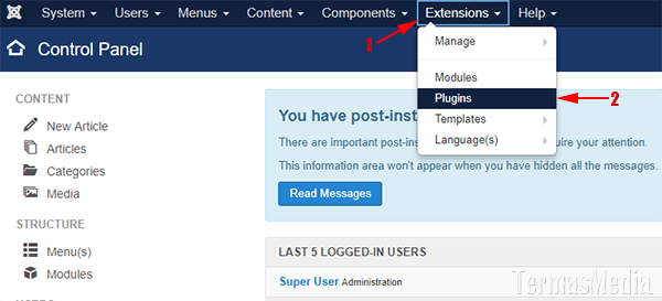 Mengubah fungsionalitas editor TinyMCE di CMS Joomla