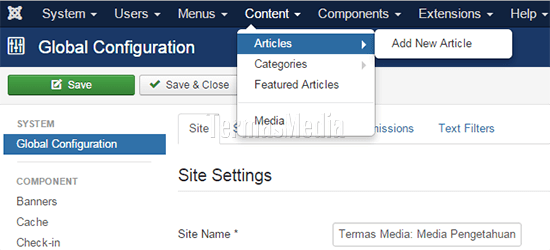 Mencantumkan nama alias penulis di artikel Joomla