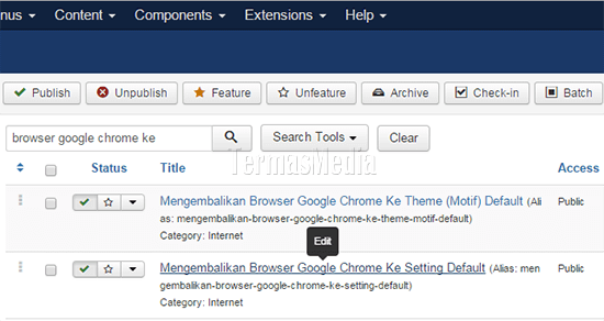 Mencantumkan nama alias penulis di artikel Joomla