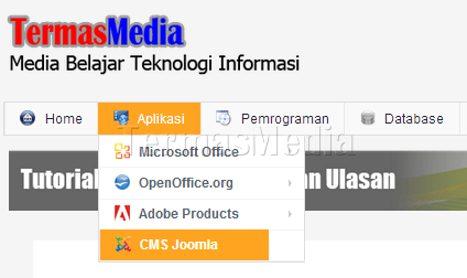 Membuat menu tanpa tautan ke konten website