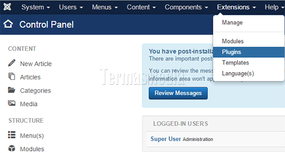 Menggunakan fitur Redirect di Joomla