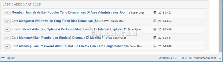 Menghilangkan nomor versi Joomla dari panel admin