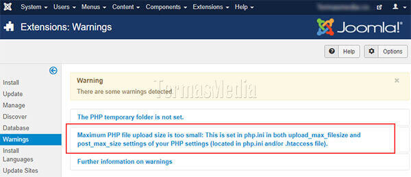 Mengubah ukuran file unggah (upload) maksimum melalui cPanel