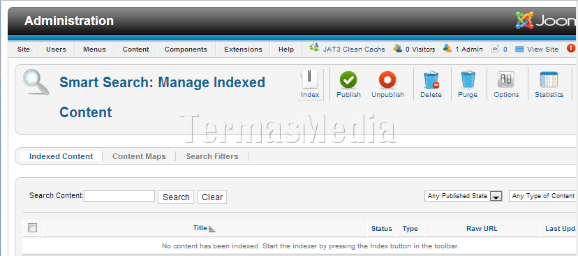 Mengaktifkan Smart Search di Joomla