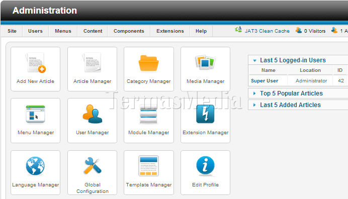 Merubah tampilan administrator bluestork menjadi high contrast