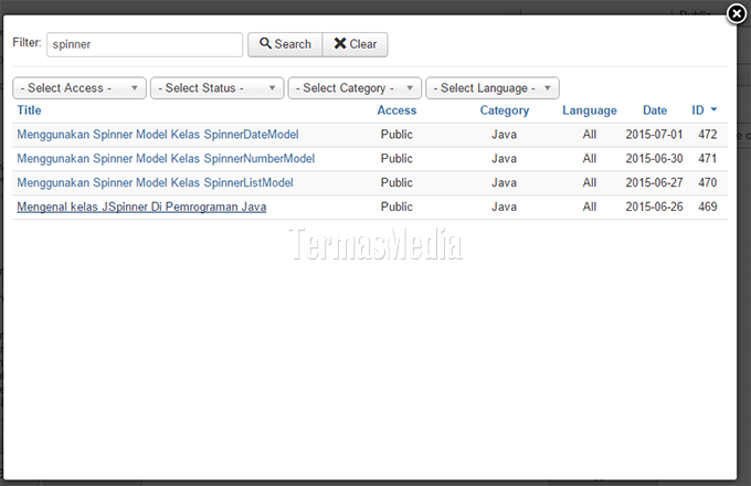 Internal link Joomla (artikel ke rrtikel dalam satu website)