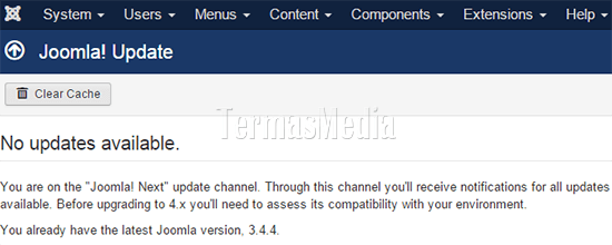Memperbarui versi Joomla
