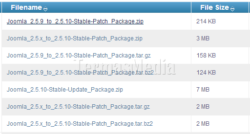 Update versi Joomla dengan mengunggah (upload) file paket