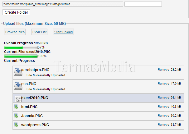 Unggah (upload) banyak file dengan fitur flash uploader