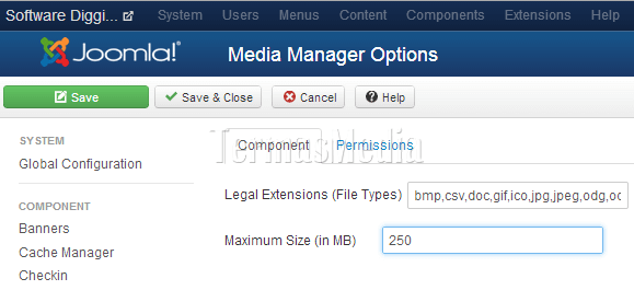 Mengubah batasan ukuran file yang bisa diunggah di Joomla