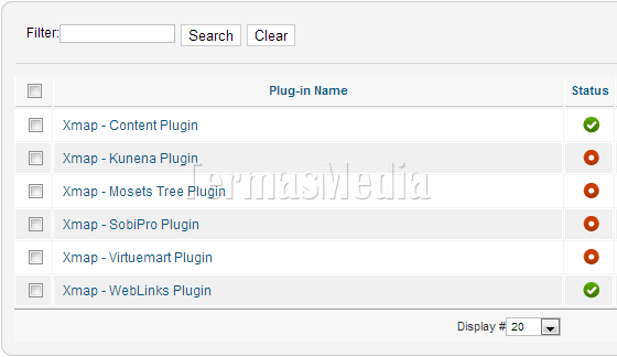 Membuat peta situs (sitemap) situs Joomla dengan Xmap