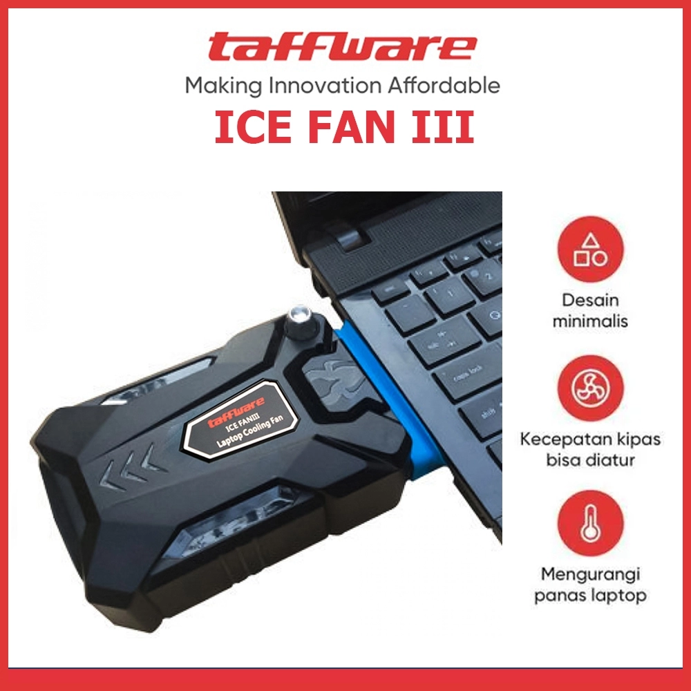 Taffware ICE FAN III vacuum cooler mengatasi suhu panas laptop