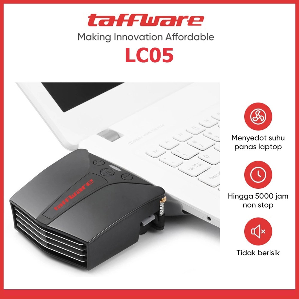Taffware LC05 vacuum cooler mengatasi suhu panas laptop