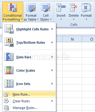 Pemformatan bersyarat: skala warna (color scale) di excel