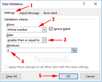 Cara validasi data di Microsoft Excel