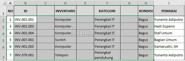Cara cepat dan mudah menghapus beberapa baris dan kolom kosong di Excel