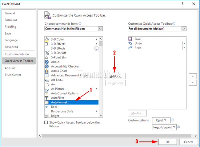 Menggunakan fitur AutoFormat tabel dan data di Microsoft Exce