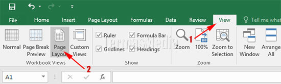 Mengubah unit ukuran tinggi baris dan lebar kolom excel ke inci, setimeter atau milimeter