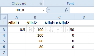 Memasukkan dan menampilkan nilai pecahan di Sel (Cell) Excel