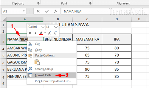 Cara membuat atau menambahkan garis diagonal di sel Microsoft Excel