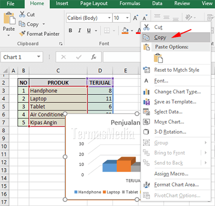 Mengekstrak menggambil grafik di Microsoft Excel Sebagai gambar