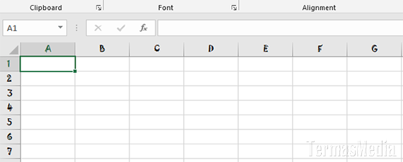Mengubah atau mengganti jenis font header lembar kerja (worksheet atau sheet Microsoft Excel
