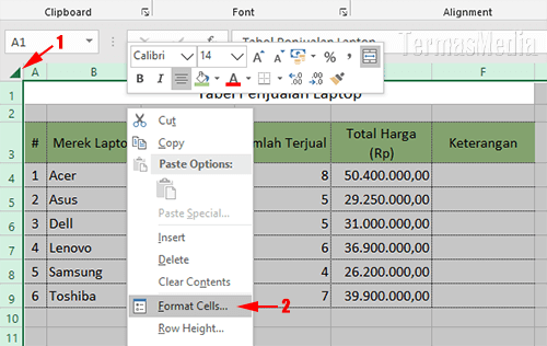Cara mengunci dan memproteksi sel dari pengeditan di Microsoft Excel