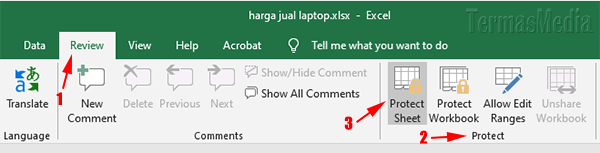 Cara mengunci dan memproteksi sel dari pengeditan di Microsoft Excel