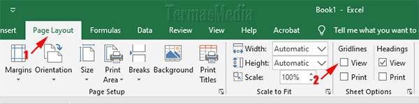 Cara menampilkan dan menyembunyikan kembali gridlines di Microsoft Excel