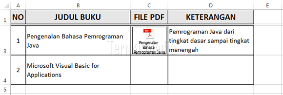 Menyisipkan file pdf di lembar kerja Excel