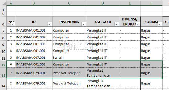 Mencetak hanya area terseleksi dari lembar kerja (worksheet) Microsoft Excel