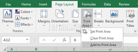 Mencetak hanya area terseleksi dari lembar kerja (worksheet) Microsoft Excel