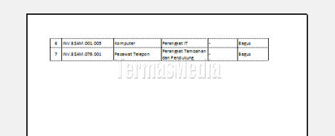 Mencetak hanya area terseleksi dari lembar kerja (worksheet) Microsoft Excel