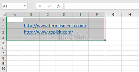 Menghapus hyperlink di Microsoft Excel