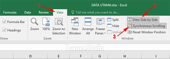 Menyusun beberapa file Excel berdampingan side by side