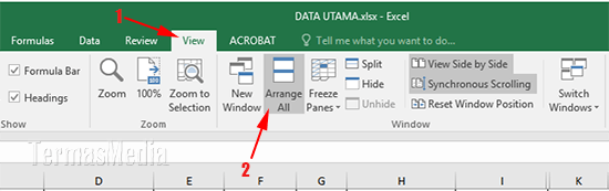 Menyusun beberapa file Excel berdampingan side by side